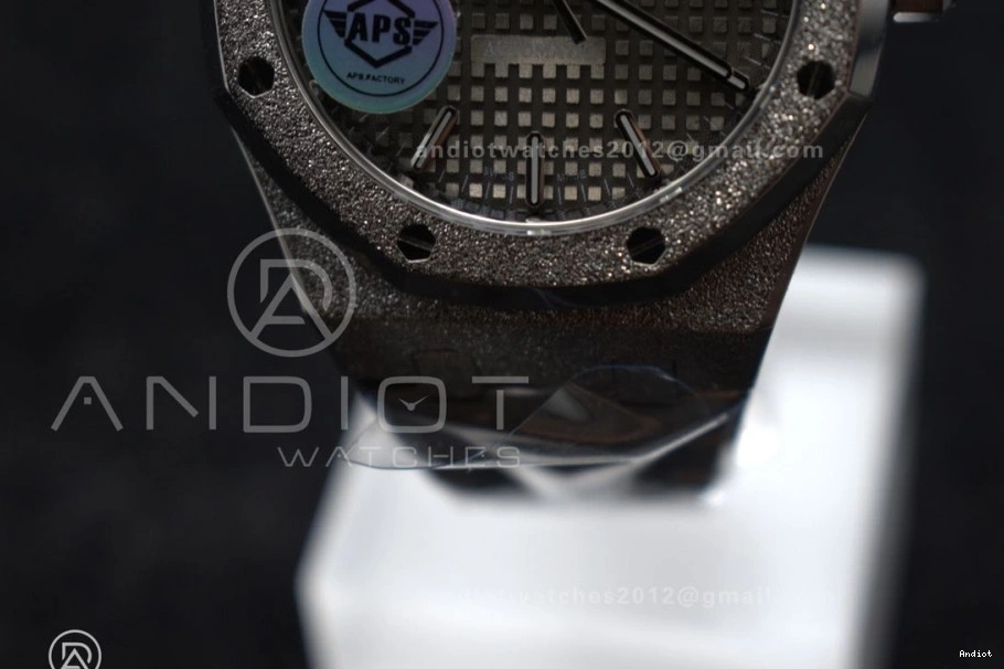Unique Dial APSF 1:1 1031 Clone Oak SA3120 37mm Grey Bracelet Super Best 15454 SS Royal Frosted on SS Edition Textured 0706